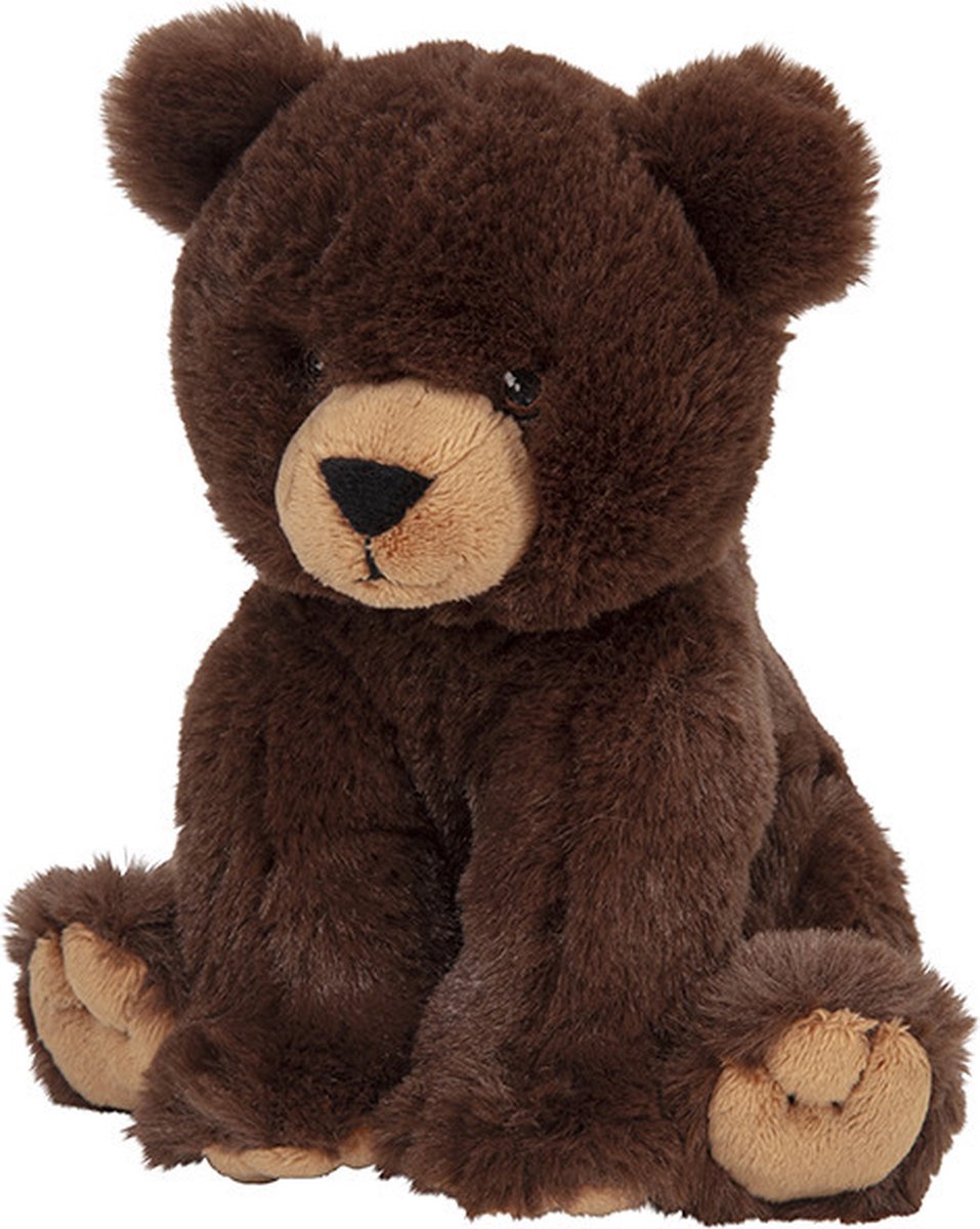 Nature planet beer knuffel - bruin - stof/pluche - 16 cm - dieren - beren - teddybeer