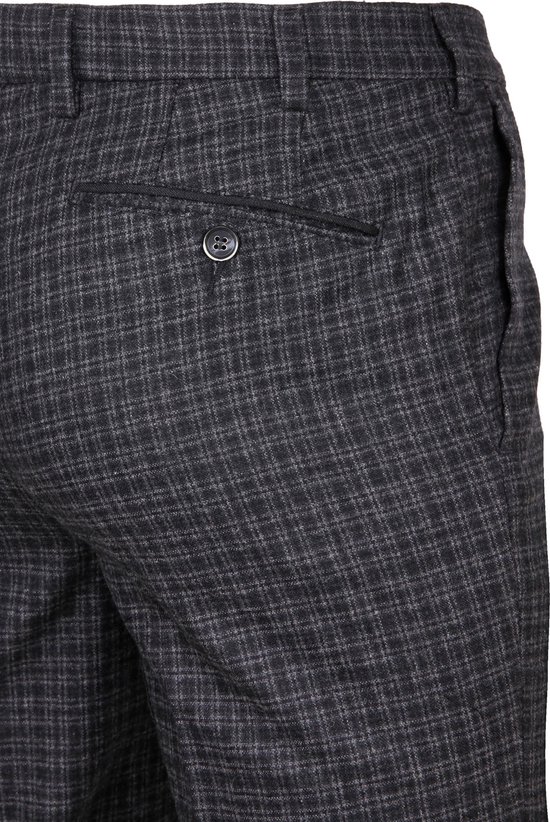 Suitable - Pantalon Milano Wol Blend Ruit Antraciet - Slim-fit - Pantalon  Heren maat 52 | bol.com