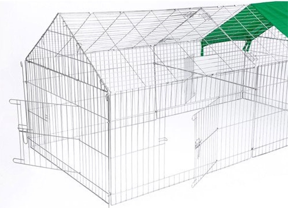 @Pet Buitenren voor huisdieren - Luxe XL - 220 x 95 x 103 cm - Metaal thumbnail 4