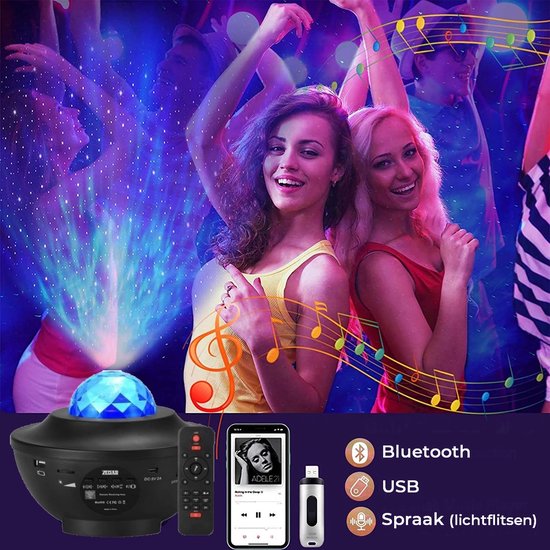 Originele Sterren projector lamp - 10 kleuren licht sterrenhemel (galaxy projector) van Zedar