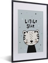 Fotolijst incl. Poster - Quotes - Spreuken - Little star - Baby - Kids - Kinderen - 40x60 cm - Posterlijst