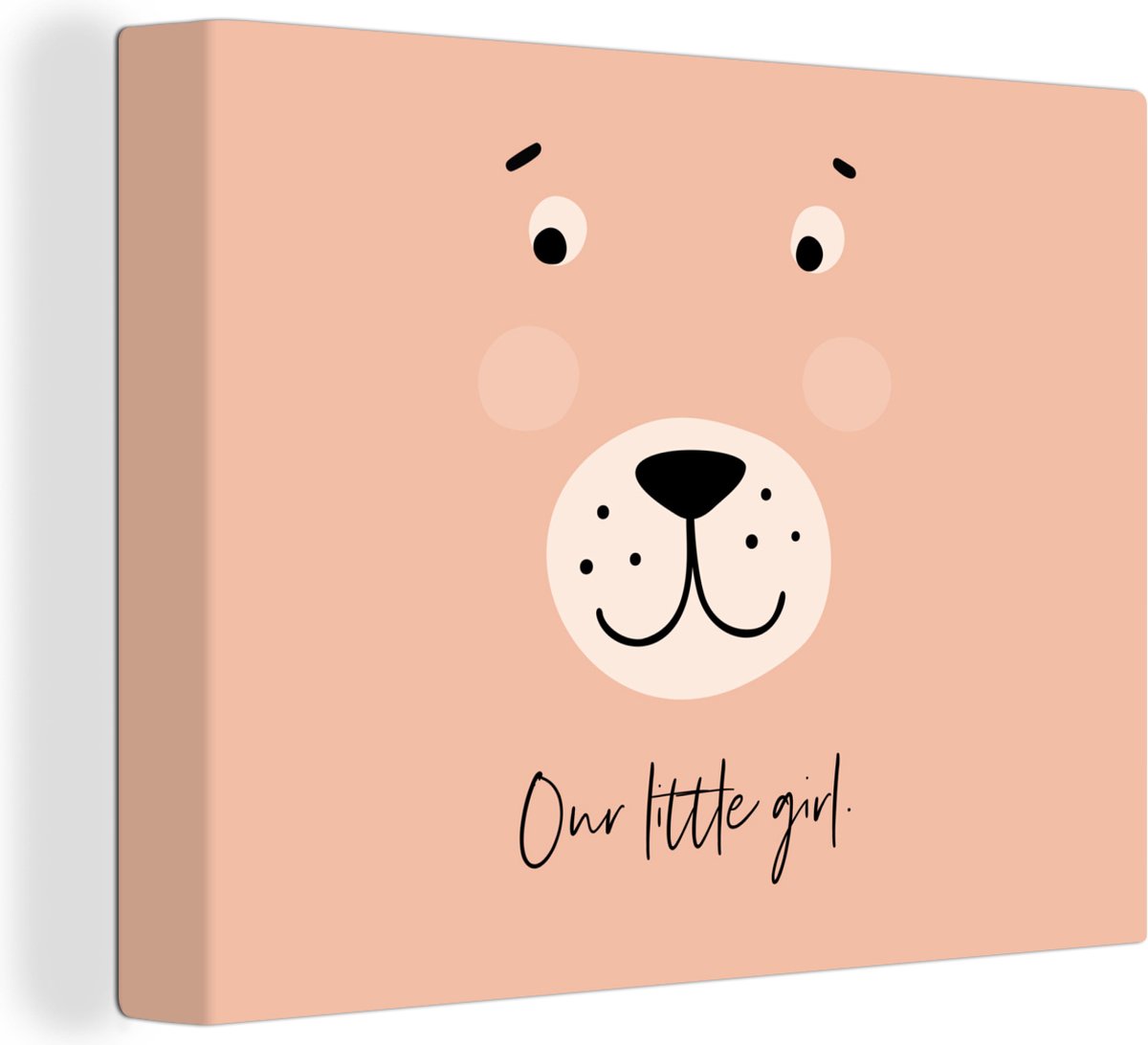 Canvas Schilderij Quotes - Our little girl - Kinderen - Spreuken - Kids - Baby - Meisjes - 40x30 cm - Wanddecoratie