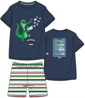 Woody pyjama jongens/heren - marineblauw - krokodil - 221-1-PSS-S/874 - maat XL