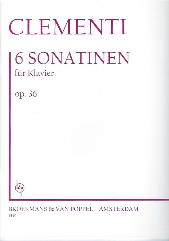 Clementi 6 sonatinen für klavier op.36