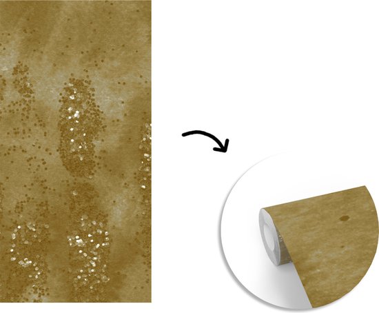 Papier Peint - Papier Papier peint photo Or - Glitter - Structure - Largeur 120 cm x Hauteur 240 cm