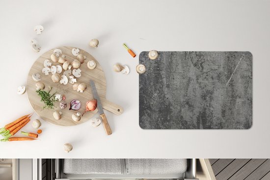 Placemat - Placemats kunststof - Beton - Plant - Autobanden - 45x30 cm - 6 stuks - Hittebestendig - Anti-Slip - Onderlegger - Afneembaar