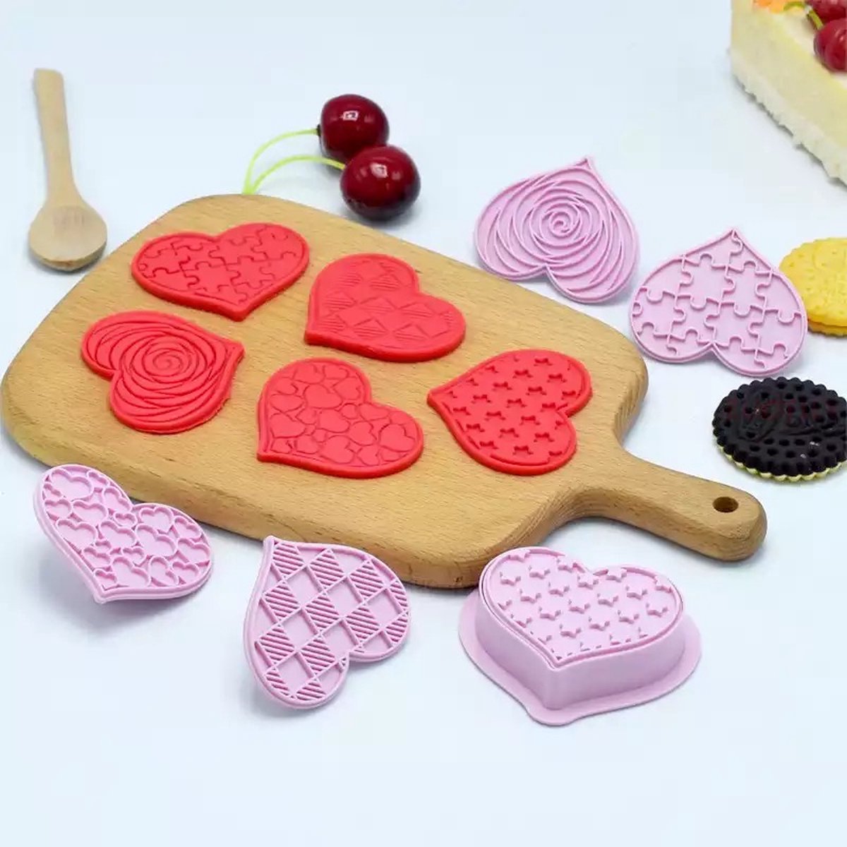 Decoratiemal fondant - valentijn - hartjes - koekjesvorm