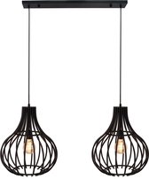 Chericoni Goccia Hanglamp - 2 lichts op balk - Ø40cm - E27 - Zwart