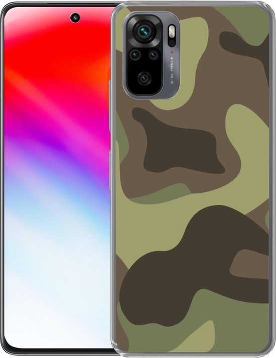 Coque Xiaomi Redmi Note 10 - Illustration d'un motif camouflage - Coque de téléphone en Siliconen
