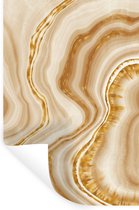 Stickers muraux - Marbre - Doré - Ligne - 80x120 cm - Feuille adhésive