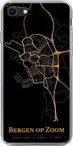 Geschikt voor iPhone SE 2020 hoesje - Bergen op Zoom - Kaart - Gold - Siliconen Telefoonhoesje