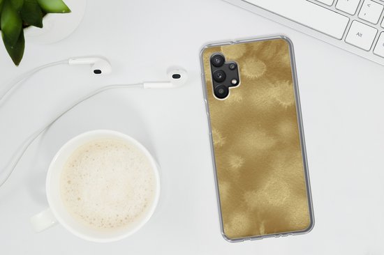 Coque Samsung Galaxy A32 5G - Or - Peinture - Abstrait - Coque de téléphone en Siliconen