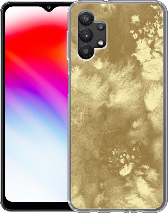 Coque Samsung Galaxy A32 5G - Or - Peinture - Abstrait - Coque de téléphone en Siliconen