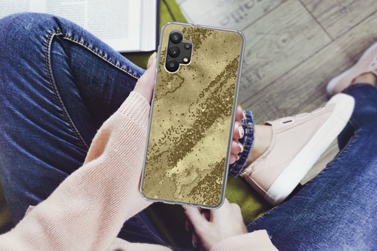 Coque Samsung Galaxy A32 5G - Glitter - Or - Abstrait - Coque de téléphone en Siliconen