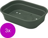 Elho Green Basics Kweektray Groen - Kweekbenodigdheden - 3 x 24x17x6 cm