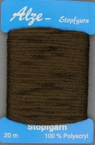donker bruin stopgaren - garenkaartje 20 m - polyacryl - kleur 807 - garen om te stoppen