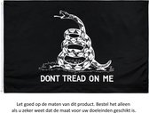 Vlag 150x90CM - Dont Tread On Me - Zwart - Tea Party - Rattle Snake - Ratelslang - Gadsden Flag - Polyester