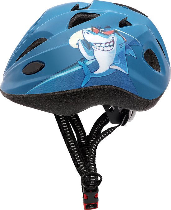 KAMUGO Kinderfietshelmset, peuterhelm voor kinderen van 2-8 jaar jongens meisjes met sportbeschermende uitrusting set knie-elleboog polsbeschermers (Blauw