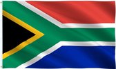 Senvi Printwear - Flag South Africa- South Africa Open vlag - Gemaakt Van 100% Polyester - UV & Weerbestendig - Met Versterkte Mastrand - Messing Ogen - 90x150 CM - Fair Working Conditions