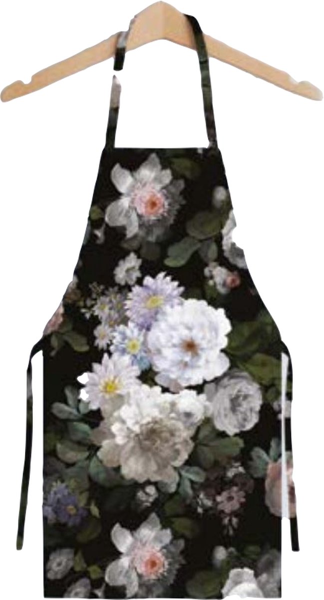 Linen & Cotton Kookschort Ella - 100% Linnen, Grijs (70 x 84cm) Voor Dames, Heren, Vrouwen, Mannen - Huishoudelijke Keuken Schort Voor Koken, Bakken, Koks, Restaurant