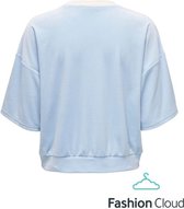 ONLY  Rebel Contrast S/S O-Neck Swt Cashmere Blue BLAUW M