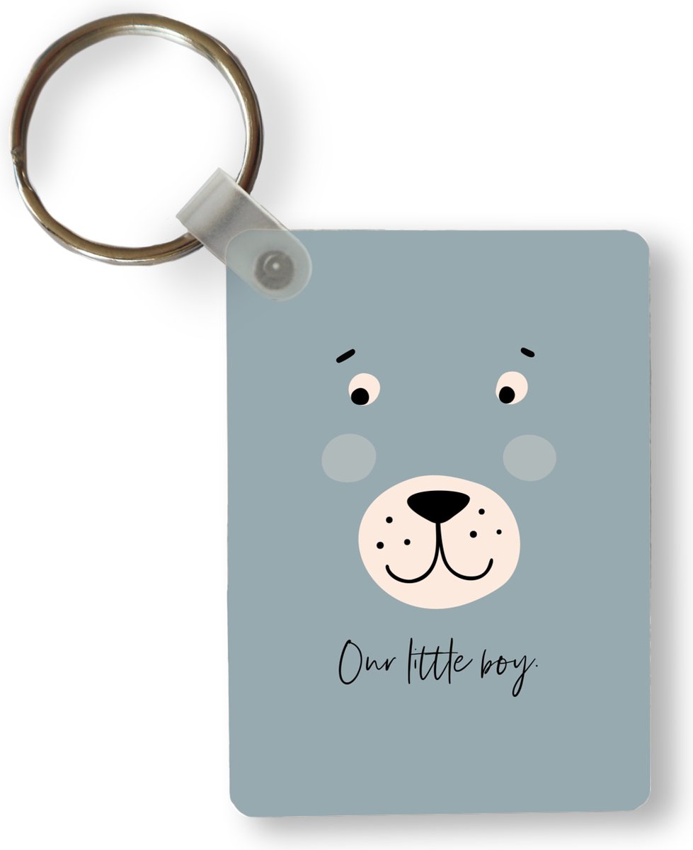 Sleutelhanger - Quotes - Baby - Our little boy - Spreuken - Kids - Kinderen - Jongens - Uitdeelcadeautjes - Plastic