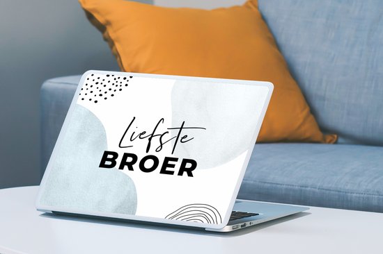 Autocollant pour ordinateur portable - 15,6 pouces - 'Cher frère' - Proverbes - Citations - Famille - 36x27,5 cm - Autocollants pour ordinateur portable - Peau pour ordinateur portable - Couverture