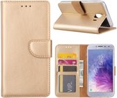 Samsung Galaxy J6 (2018) - Hoesje met pasjeshouder - Portemonnee - Bookcase - GOUD