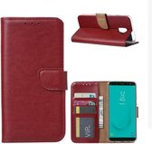 Samsung Galaxy J6 (2018) - Hoesje met pasjeshouder - Portemonnee - Bookcase - DONKERBRUIN