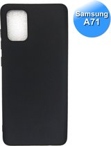 Samsung A71 Hoesje Zwart Siliconen - Samsung Galaxy A71 Case - Samsung A71 Hoes - Zwart