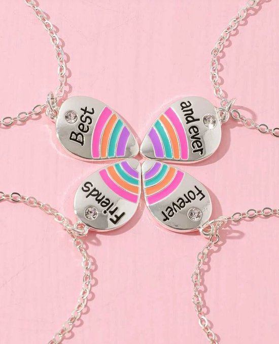4-delige ketting Best friends forever and ever