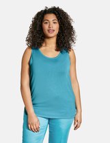 SAMOON Dames Basic top met zijsplitten EcoVero