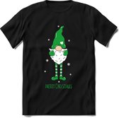 Glitter Kerst Buddy's - T-Shirt - Dames - Bottle Groen - Maat XXL