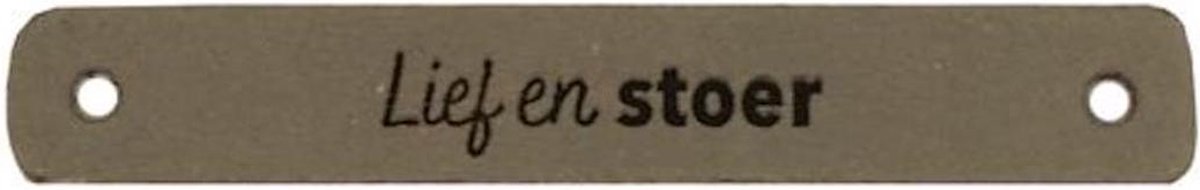 Durable Leren Label – "Lief en Stoer" – Duurzaam & Stijlvol (2 stuks)