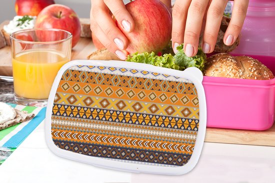 Breadbox Rose - Lunchbox - Breadbox - Motifs - Afrique - Abstrait - 18x12x6 cm - Enfants - Fille