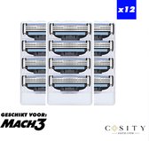 Universele scheermes - Geschikt voor Gillette Mach 3 - 3 blade - 12 stuks