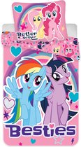 KD® - My Little Pony, Besties - Dekbedovertrek - Eenpersoons - 140 x 200 cm - Katoen