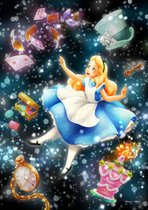 Diamond Painting Volwassenen - Diamond Painting Kinderen- Disney- Alice in wonderland -20x30cm inclusief schudbakje, wax en pen