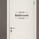 Merkloos - muursticker - deursticker bathroom - deur inspiratie - badkamer inspiratie