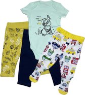 VOORDEELSET/ babykledingset/romper+ 3 broekjes/ UITVERKOOP