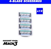 Universele scheermes - Geschikt voor Gillette Mach 3 - 4 blade - 12 stuks