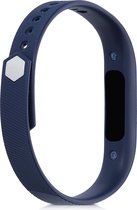 kwmobile horlogeband geschikt voor Fitbit Flex 2 - 3x siliconen bandje in blauw / wit / donkerblauw - Voor fitnesstracker