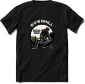 Downhill T-Shirt | Mountainbike Fiets Kleding | Dames / Heren / Unisex MTB shirt | Grappig Verjaardag Cadeau | Maat M