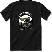 Downhill T-Shirt | Mountainbike Fiets Kleding | Dames / Heren / Unisex MTB shirt | Grappig Verjaardag Cadeau | Maat XL