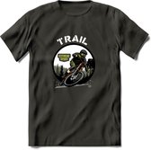 Trail T-Shirt | Mountainbike Fiets Kleding | Dames / Heren / Unisex MTB shirt | Grappig Verjaardag Cadeau | Maat S