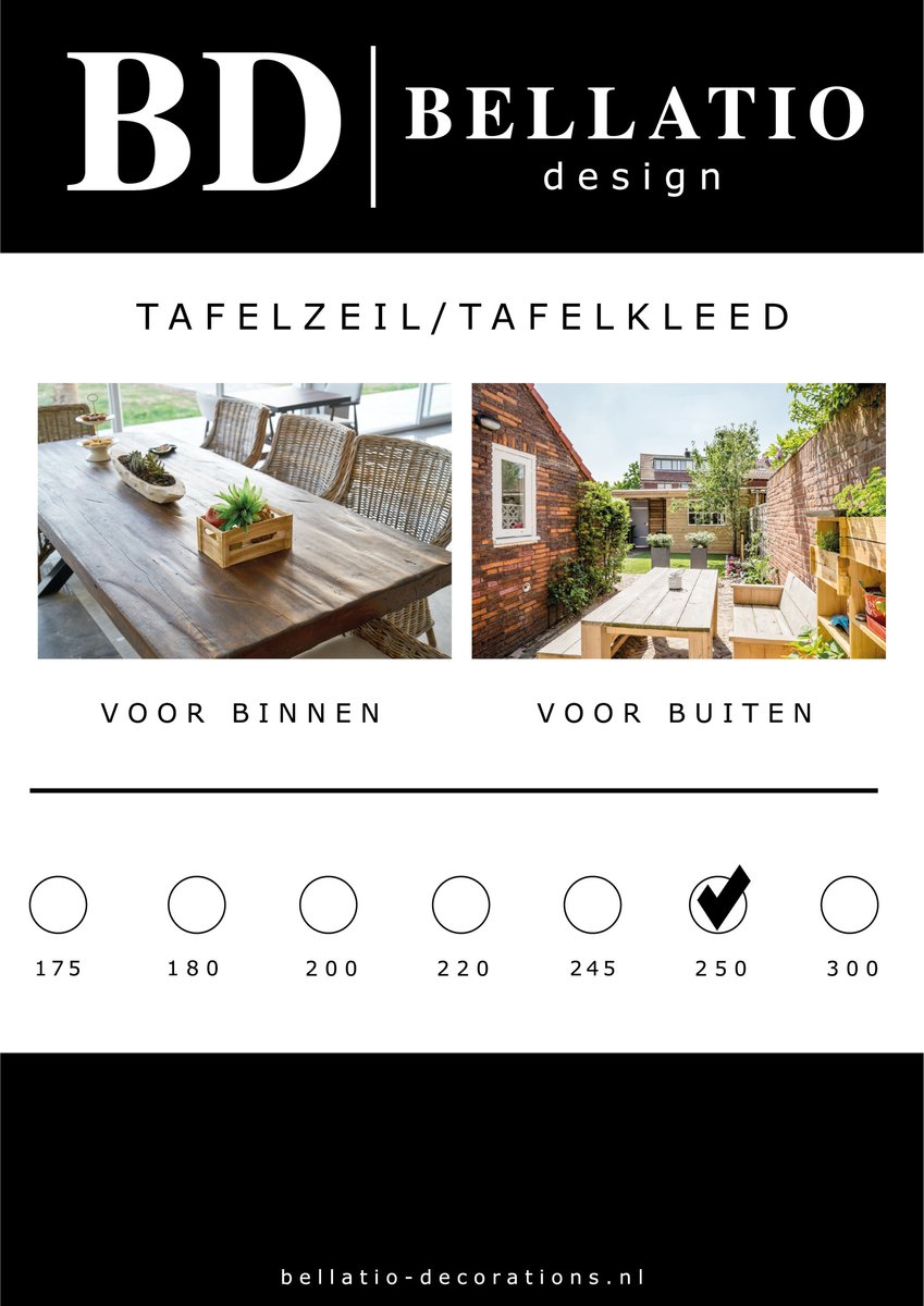 Tafelzeil/tafelkleed gemeleerd blauwe look 140 x 250 cm - Tuintafelkleed