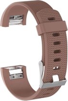 Jumada's - Fitbit Charge 2 bandje - Beweging - Accessoires - Fitbit - Koffie bruin - Small