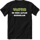 50 Jaar Goddelijk - Feest kado T-Shirt Heren / Dames - Wit / Groen - Perfect Verjaardag Cadeau Shirt - grappige Spreuken, Zinnen en Teksten. Maat M