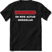 100 Jaar Goddelijk - Feest kado T-Shirt Heren / Dames - Rood / Zilver - Perfect Verjaardag Cadeau Shirt - grappige Spreuken, Zinnen en Teksten. Maat XL