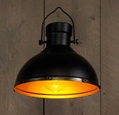 Oneiro’s Luxe SOLAR RETRO LAMPENKAP ZWART/GOUD ⌀23x20 cm - op Zonneenergie - Warm wit - Tuinverlichting - Lichtsnoer voor buiten - zwart - prikspot - zonne-energie – LED – zomer –